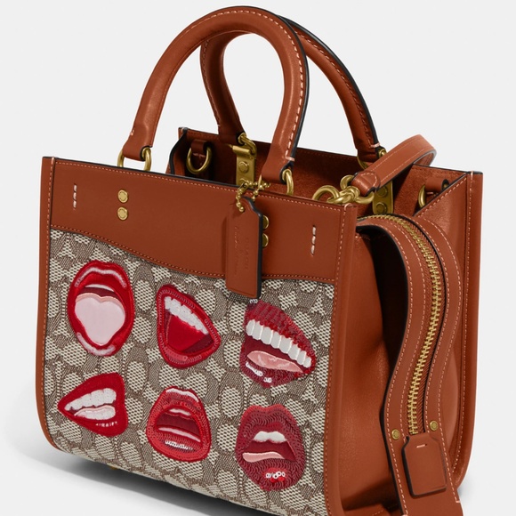 💋 Coach X Tom Wesselmann Rogue 25 In Signature Textile Jacquard - Picture 5 of 7